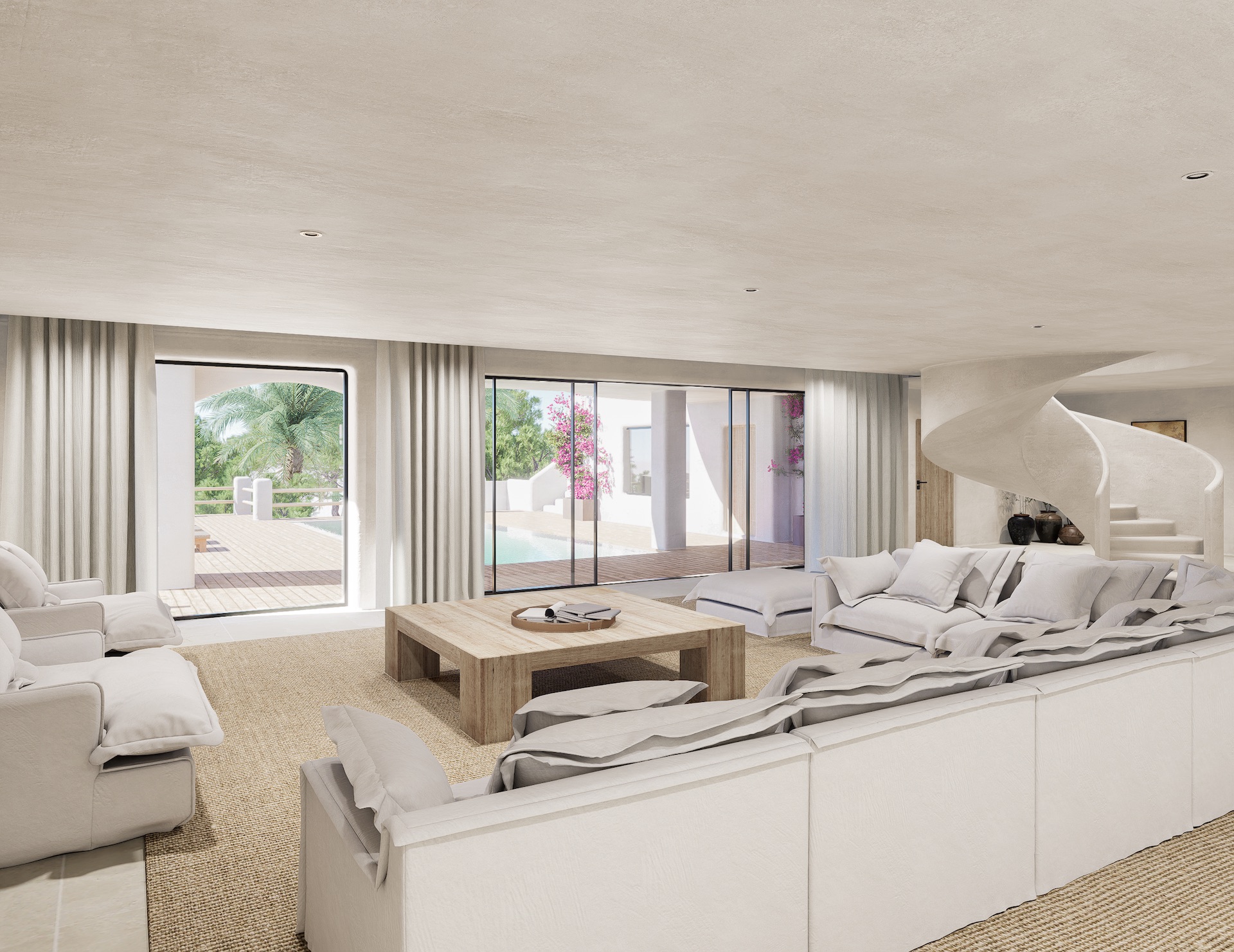 Resa Estates Ibiza for sale te koop can Furnet zicht op zee te koop living.jpeg